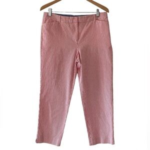 Talbots 10 crop pants red white